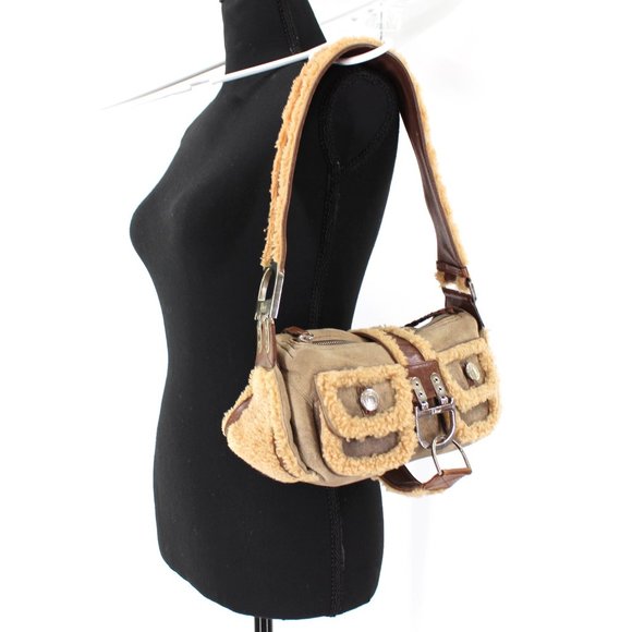 Christian Dior Mouton Flight East West Shoulder Bag Limited Edition Shearling CD - Picture 2 of 9